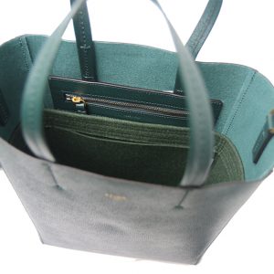 Celine Khaki Squared Cabas Tote Bag in Green