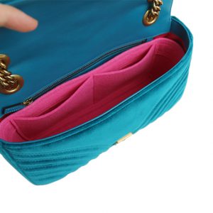 OAikor Purse Organizer Insert Felt Bag Handbag for GG Marmont Small  Matelasse Shoulder Bag - 9 x 2 x 4.3 in (Small, Grey)