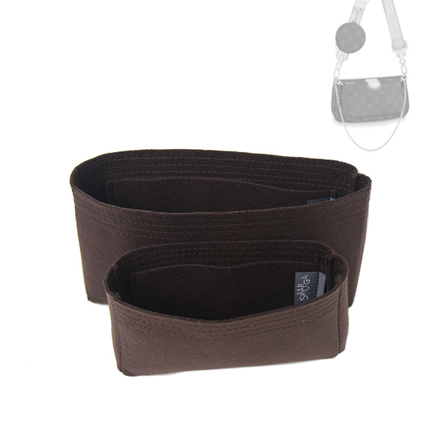 (1-125/ LV-Multi-Pochette-Acc-R) Bag Organizer for LV Multi Pochette  Accessoires - A set of 2 : Raw-Edge