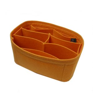 Small Cabas Organizer] Felt Purse Insert with Middle Zip Pouch, Custo
