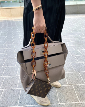 Acrylic Bag Chain Women Handbag Shoulder Strap Wristlet Handle Bag