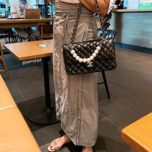 TINBERON 35cm 50cm Pearl Chain Bag Strap Handbag Handle Strap Acrylic Pearl  Purse Chain Women Shoulder Bag Strap Bag Accessories