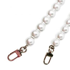 WADORN Pearl Bag Chain Strap, 61cm Imitation Pearl Beaded Purse Chain Pearl  Purse Strap Replacement Handbag Handles Shoulder Bag Chain with Metal