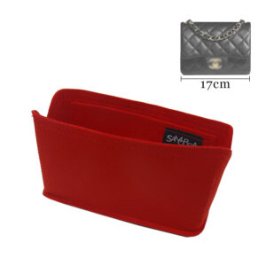 3-78/ CHA-Classic-Mini-SQ-F) Bag Organizer for CHA Classic Mini Square  (17cm) Flap Handbag : F-Type - SAMORGA® Perfect Bag Organizer