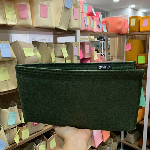 ON SALE / BV-Pouch-224052-V / 1.2mm Moss Green) Bag Organizer for