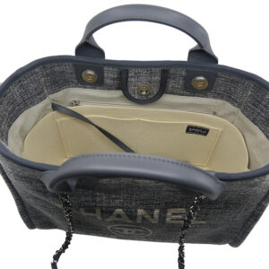 CHANEL, Bags, Chanel Medium Deauville Tote In Gray Tweed