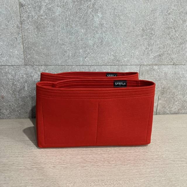 (ON SALE / P-Double-M / 2mm Red) Bag Organizer for Double Medium Tote size  - A set of 2