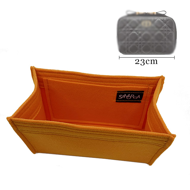 (ON SALE / 7-75/ D-Caro-7-U / 2mm Bright Orange) Bag Organizer for D Caro  Zipped Pouch